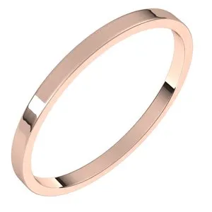 14K Rose 1.5 mm Flat Ultra-Light Band Size 7