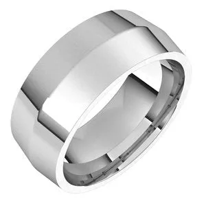 14K White 8 mm Knife Edge Comfort Fit Band Size 11.5