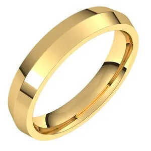 14K Yellow 4 mm Knife Edge Comfort Fit Band Size 7