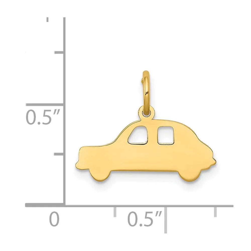 14k Yellow Gold Compact Car Charm