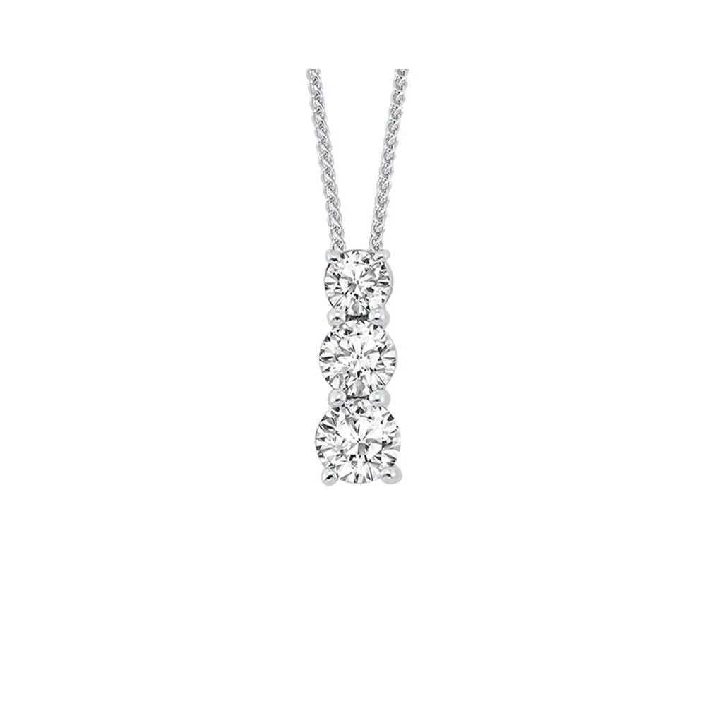 14KT White Gold & Diamond Neckwear Pendant -1/4 ctw