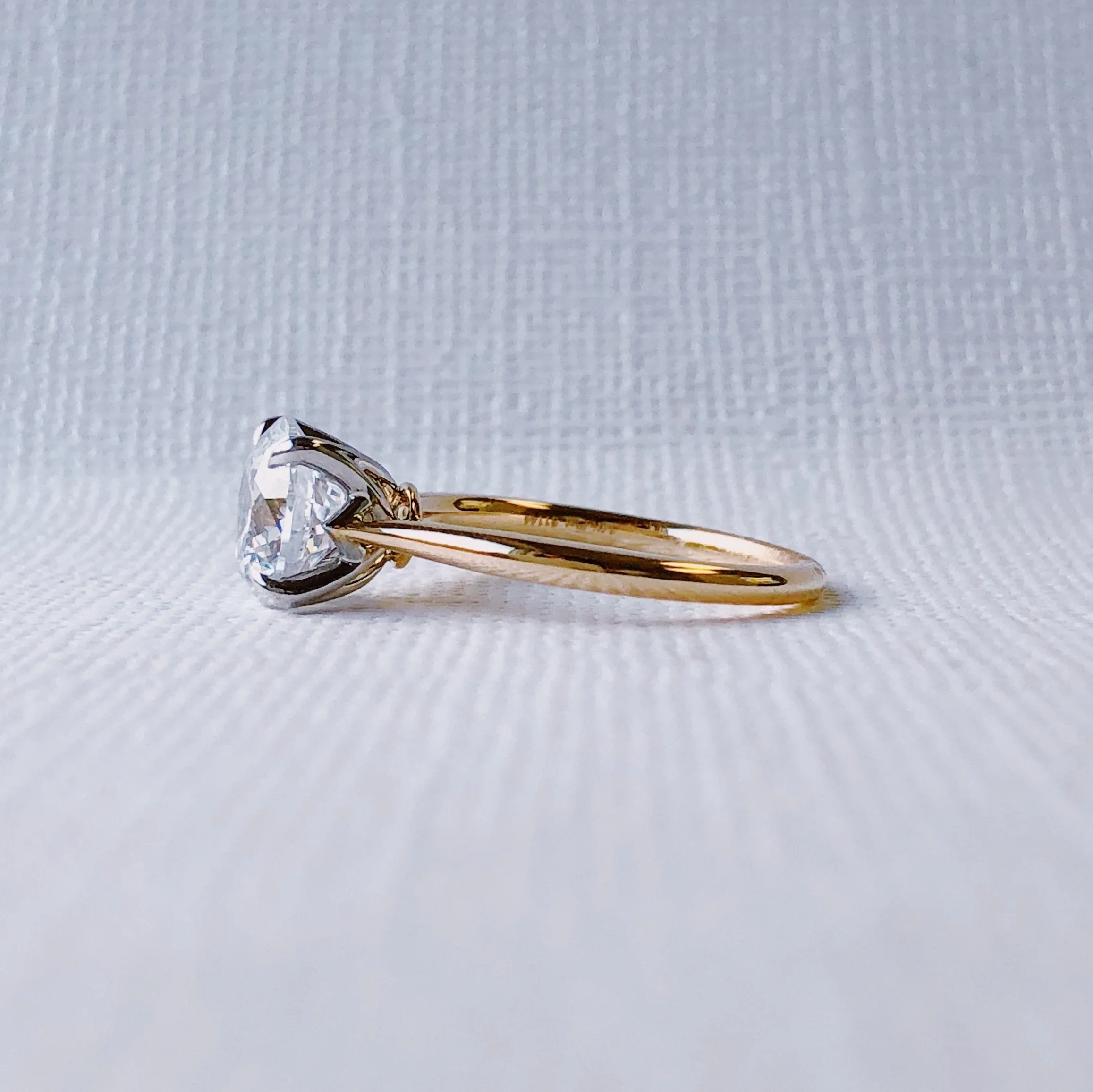 14ky 4-Prong Cathedral Diamond Ring