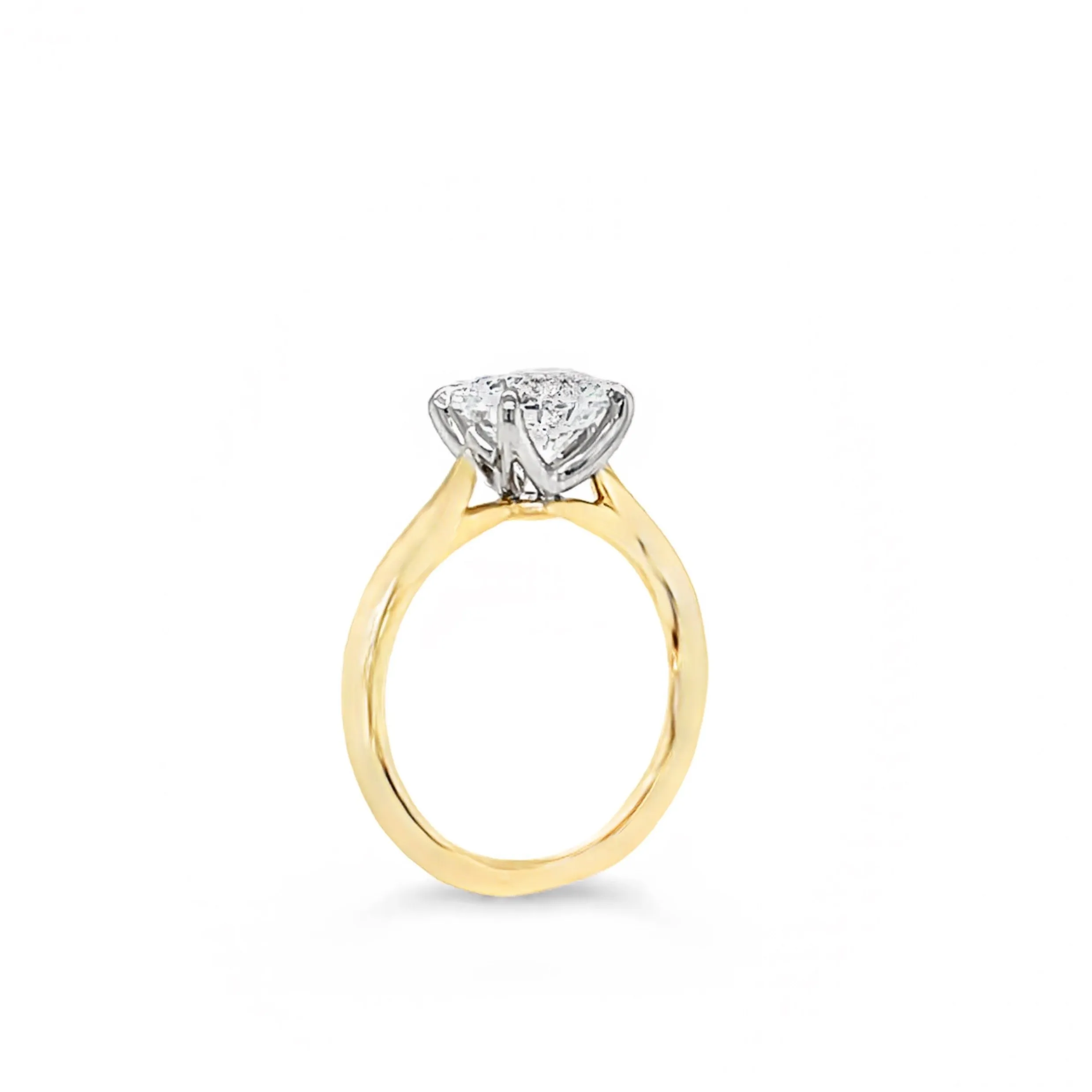 14ky 4-Prong Cathedral Diamond Ring