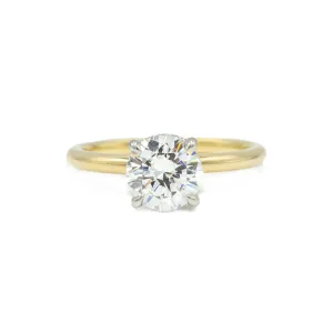 14ky 4-Prong Cathedral Diamond Ring