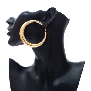 18K Gold-Plated Smooth Hoop Earrings