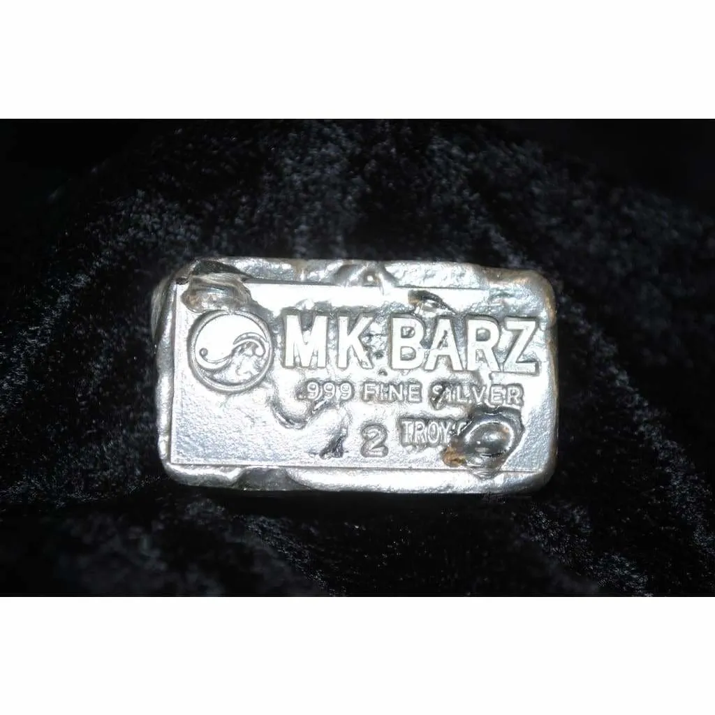2 Troy Oz. MK BarZ "Classic Bar" Stamped .999 Fine Silver