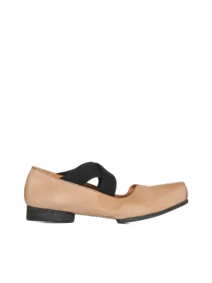 23mm square toe leather ballet flats by UMA WANG