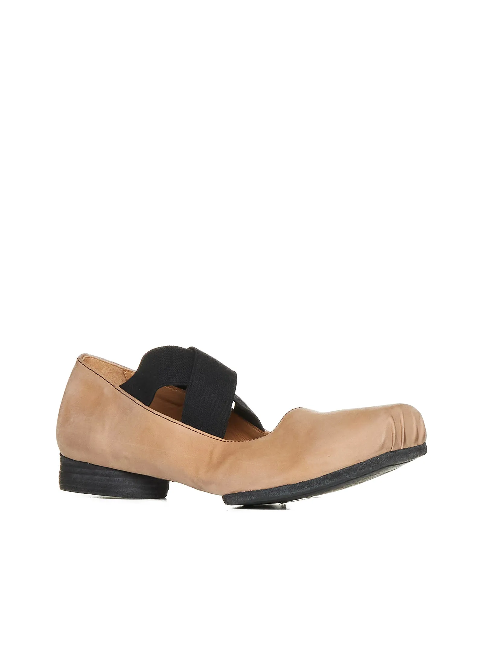 23mm square toe leather ballet flats by UMA WANG