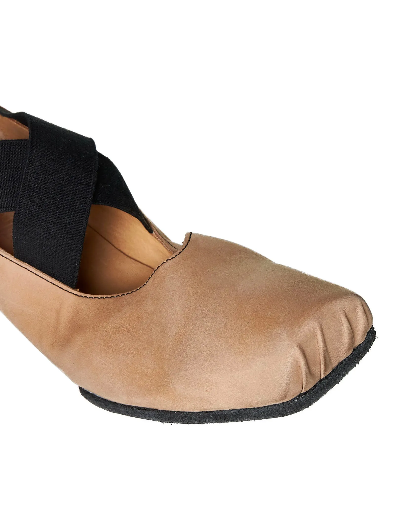 23mm square toe leather ballet flats by UMA WANG