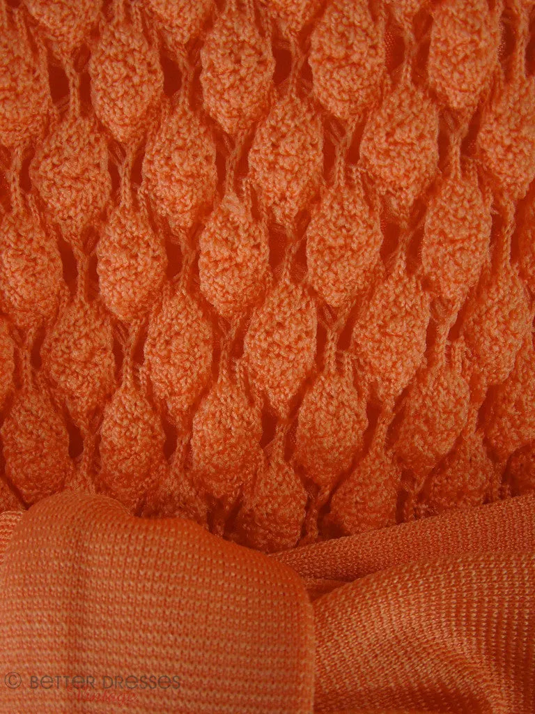 60s Peach Belted Mini Dress
