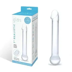7" Realistic Head Glass Dildo