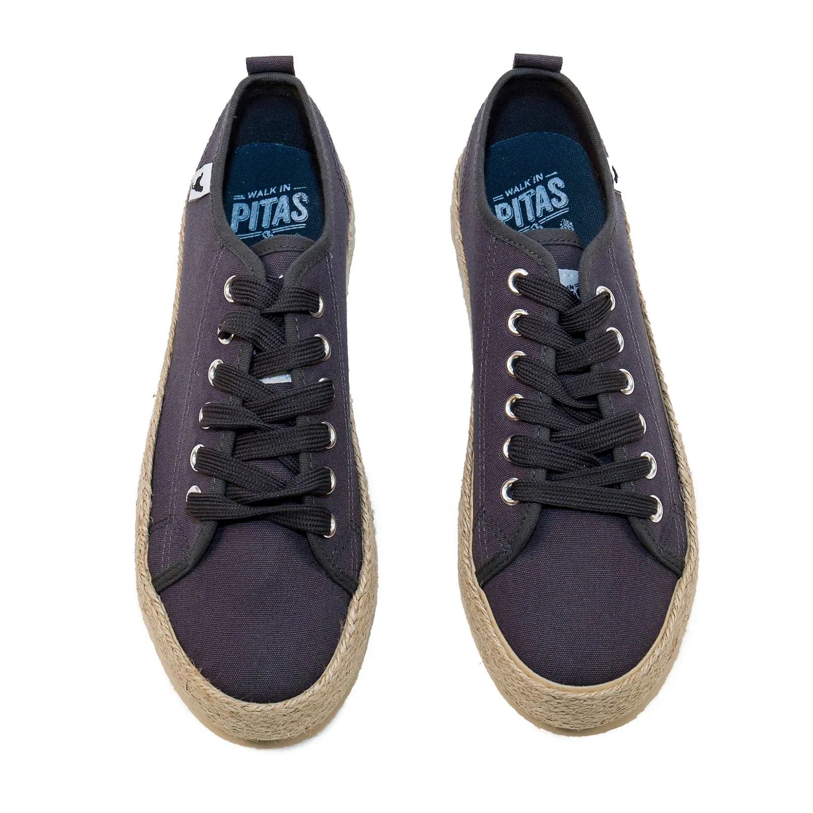 ADA WOMEN'S NAVY CANVAS LACE-UP ESPADRILLES