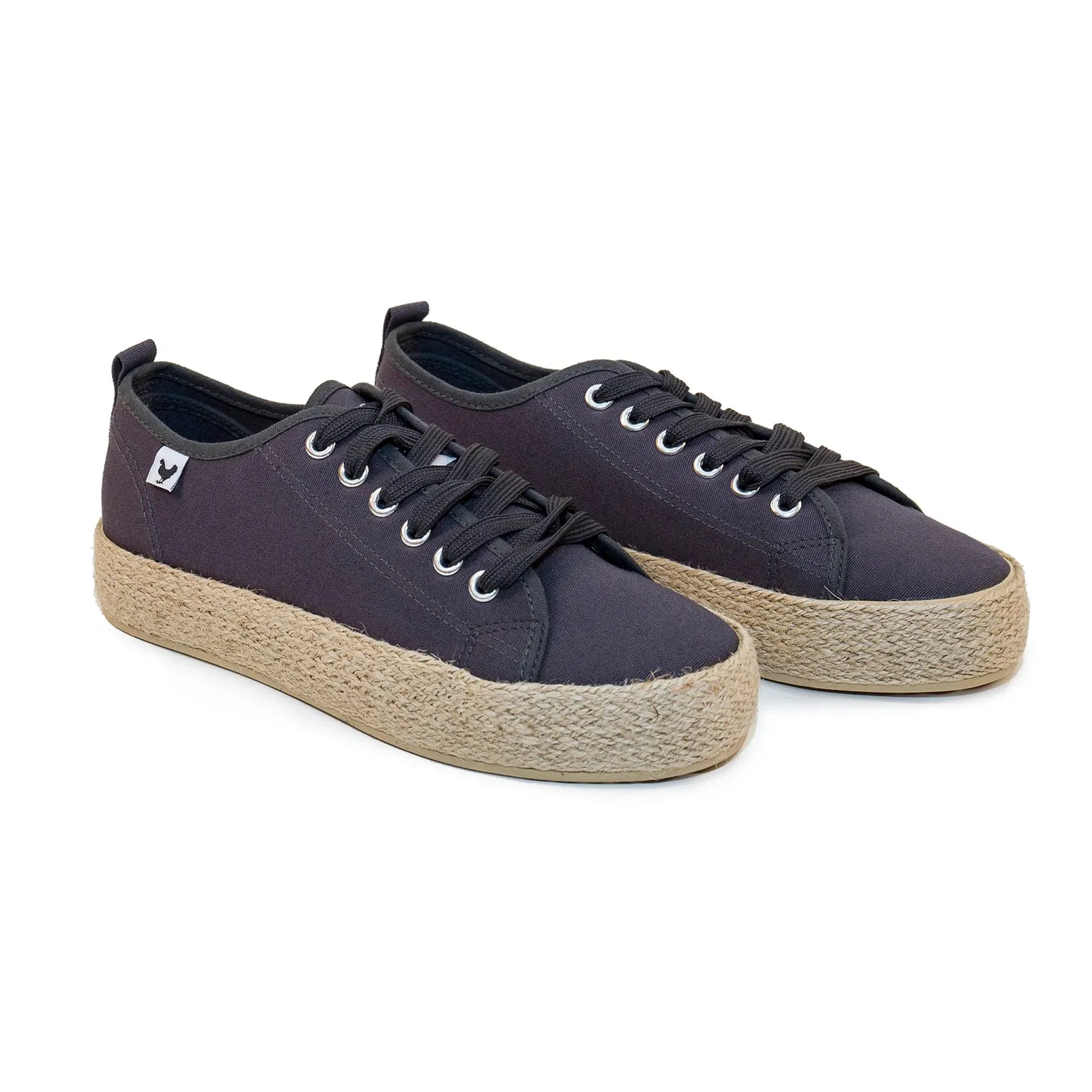 ADA WOMEN'S NAVY CANVAS LACE-UP ESPADRILLES
