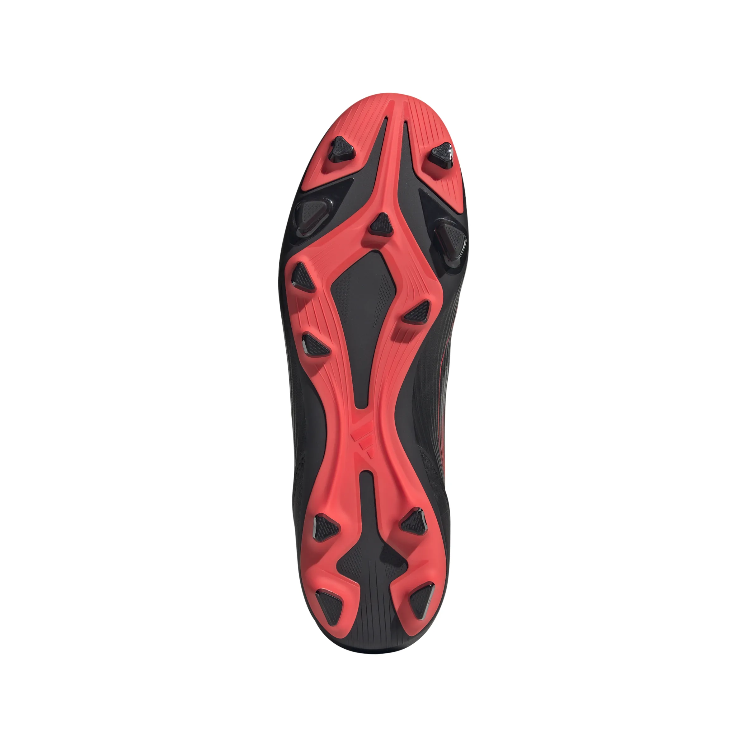 Adidas F50 Club Firm/Multi Ground Boots - Black/Iron Metallic/Lucid Red