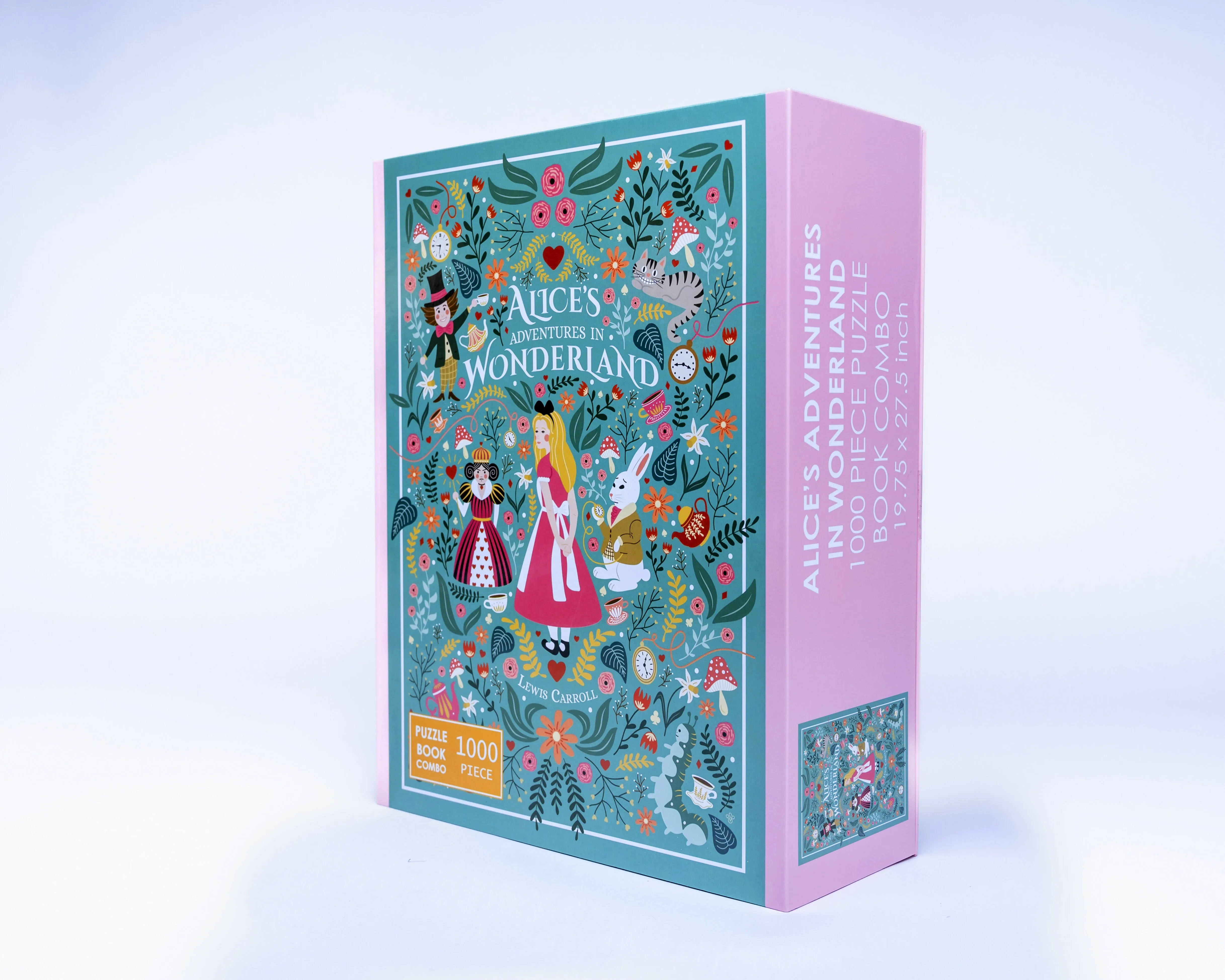Alice's Adventures in Wonderland 1000 piece puzzle book combo
