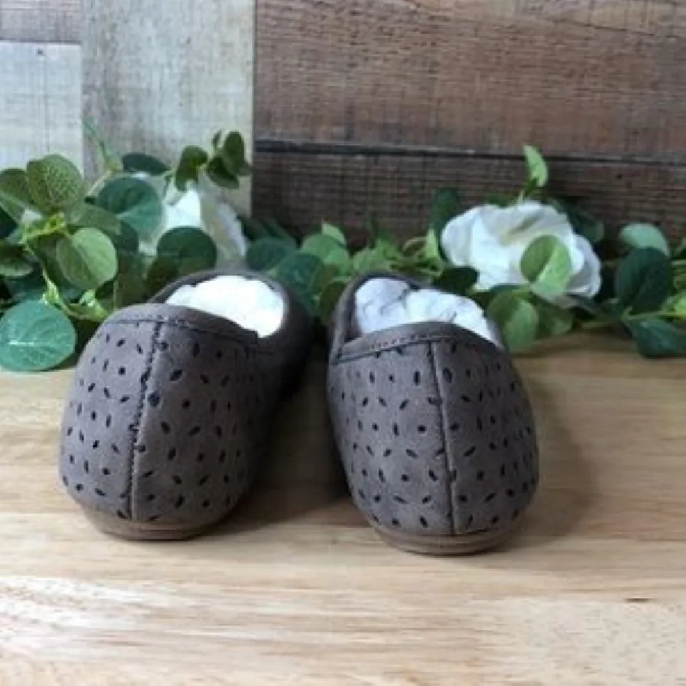 American Rag CONNIE Faux Suede Perforated Flats Taupe 5
