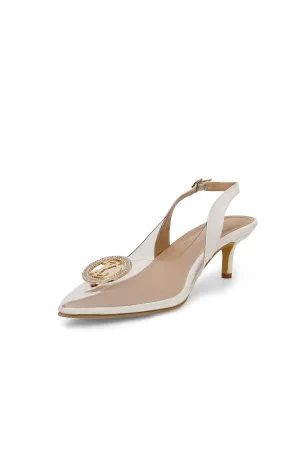 Ariana Kitten Heels - White