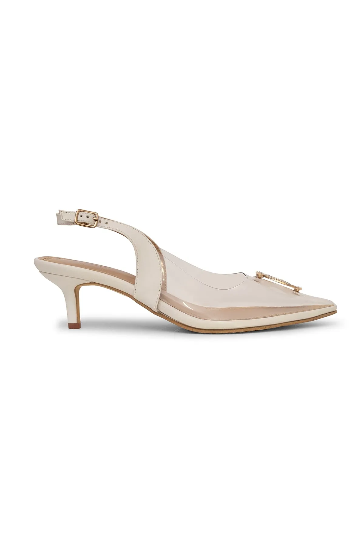 Ariana Kitten Heels - White