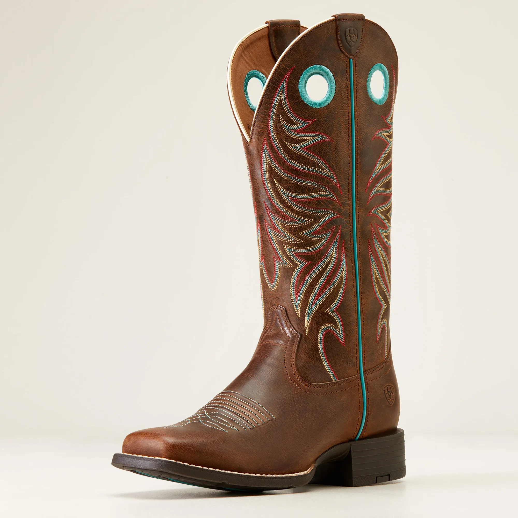 Ariat Ladies 10017390 Round Up Ryder Western Boots in Sassy Brown