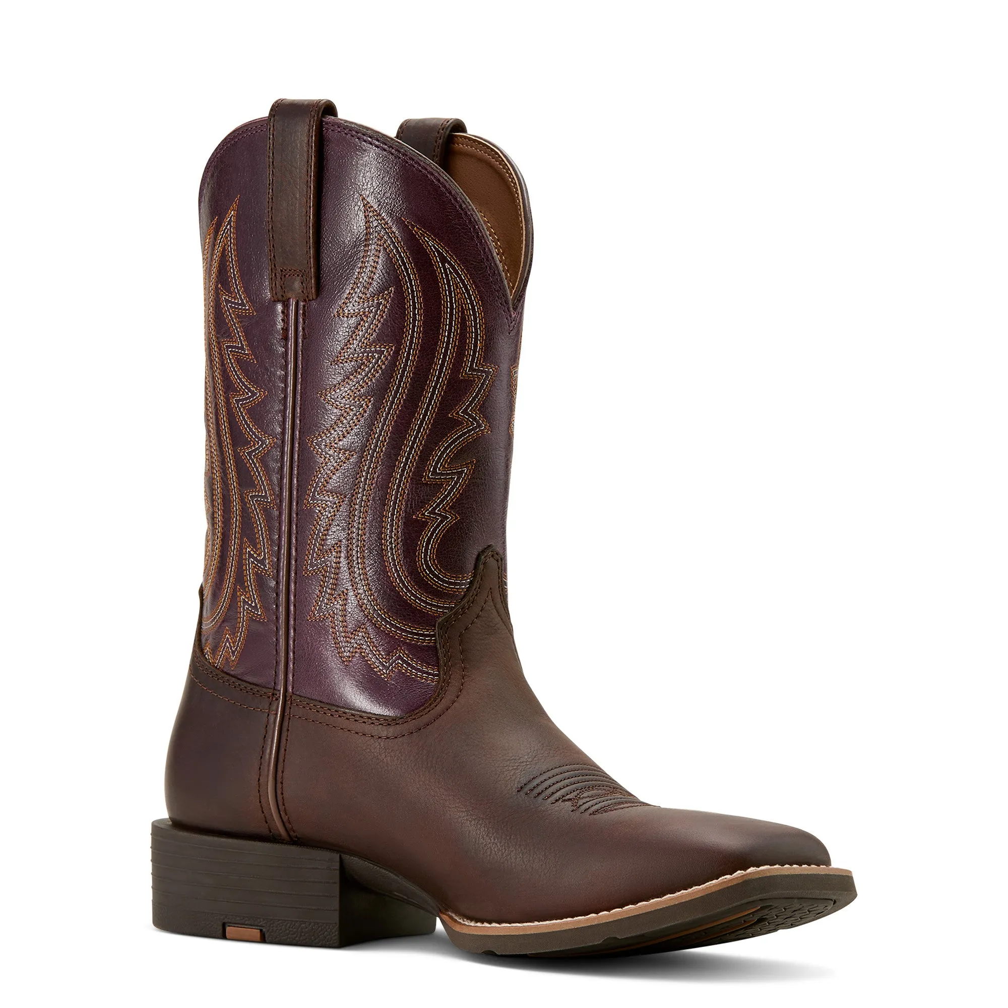 Ariat Mens 10061172 Sport Big Country Western Boots in Barley Brown/Perfect Purple