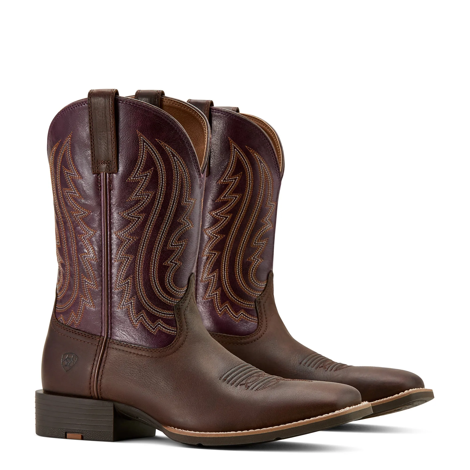 Ariat Mens 10061172 Sport Big Country Western Boots in Barley Brown/Perfect Purple