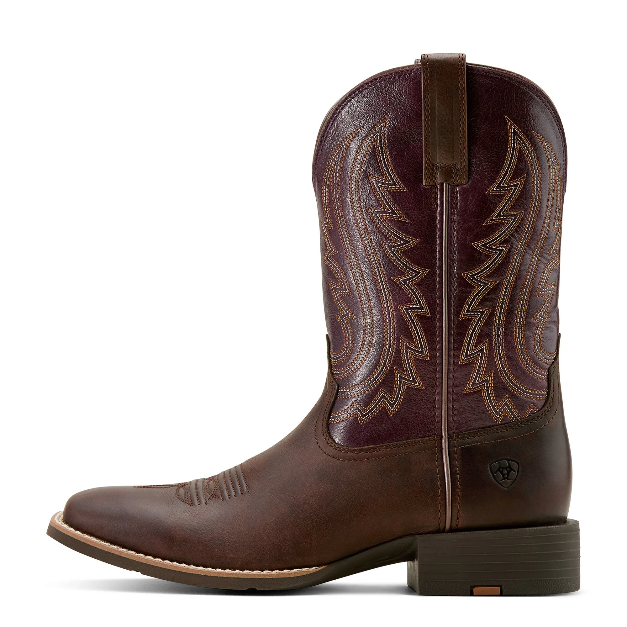 Ariat Mens 10061172 Sport Big Country Western Boots in Barley Brown/Perfect Purple