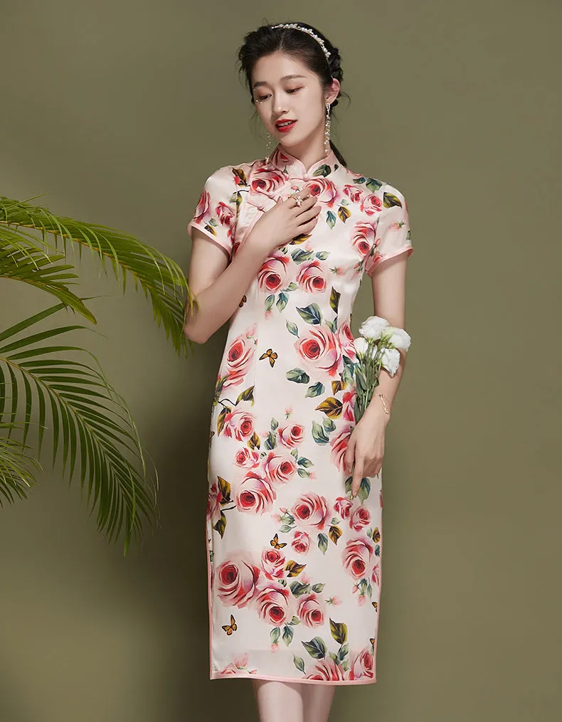 Assorted Flowers Qipao Cheongsam