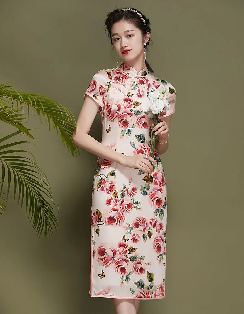 Assorted Flowers Qipao Cheongsam