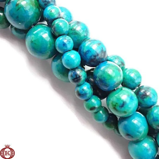 Azurite Beads Smooth Round