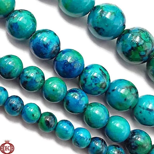 Azurite Beads Smooth Round