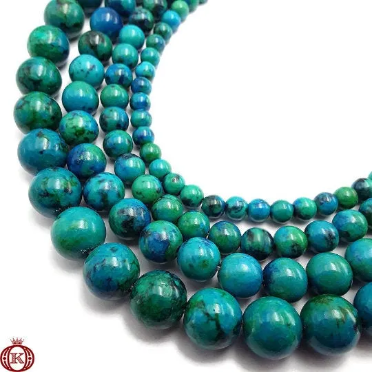 Azurite Beads Smooth Round