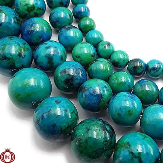 Azurite Beads Smooth Round