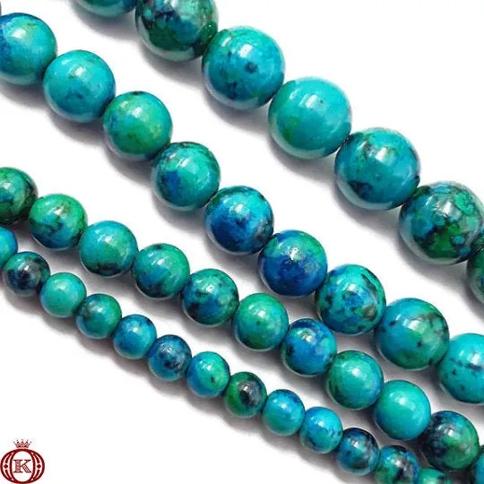 Azurite Beads Smooth Round