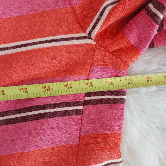 Banana Republic Striped Collarless Coat Size Meduim