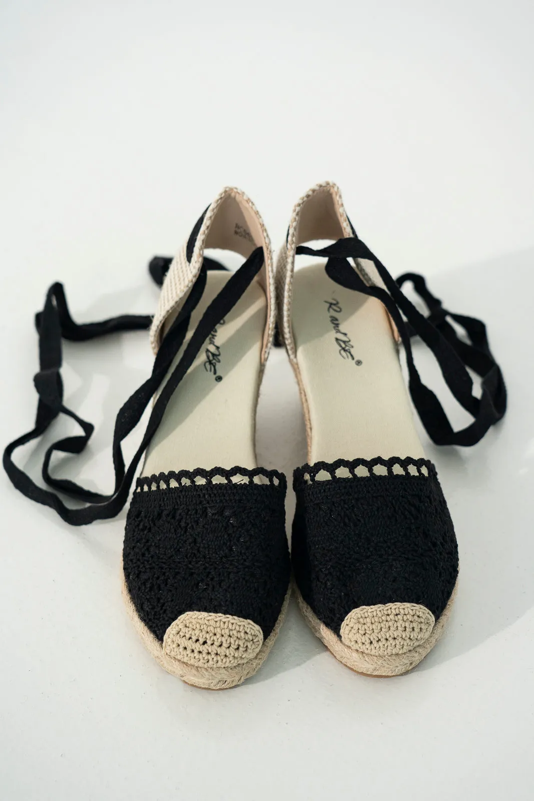 Black Crochet Espadrille