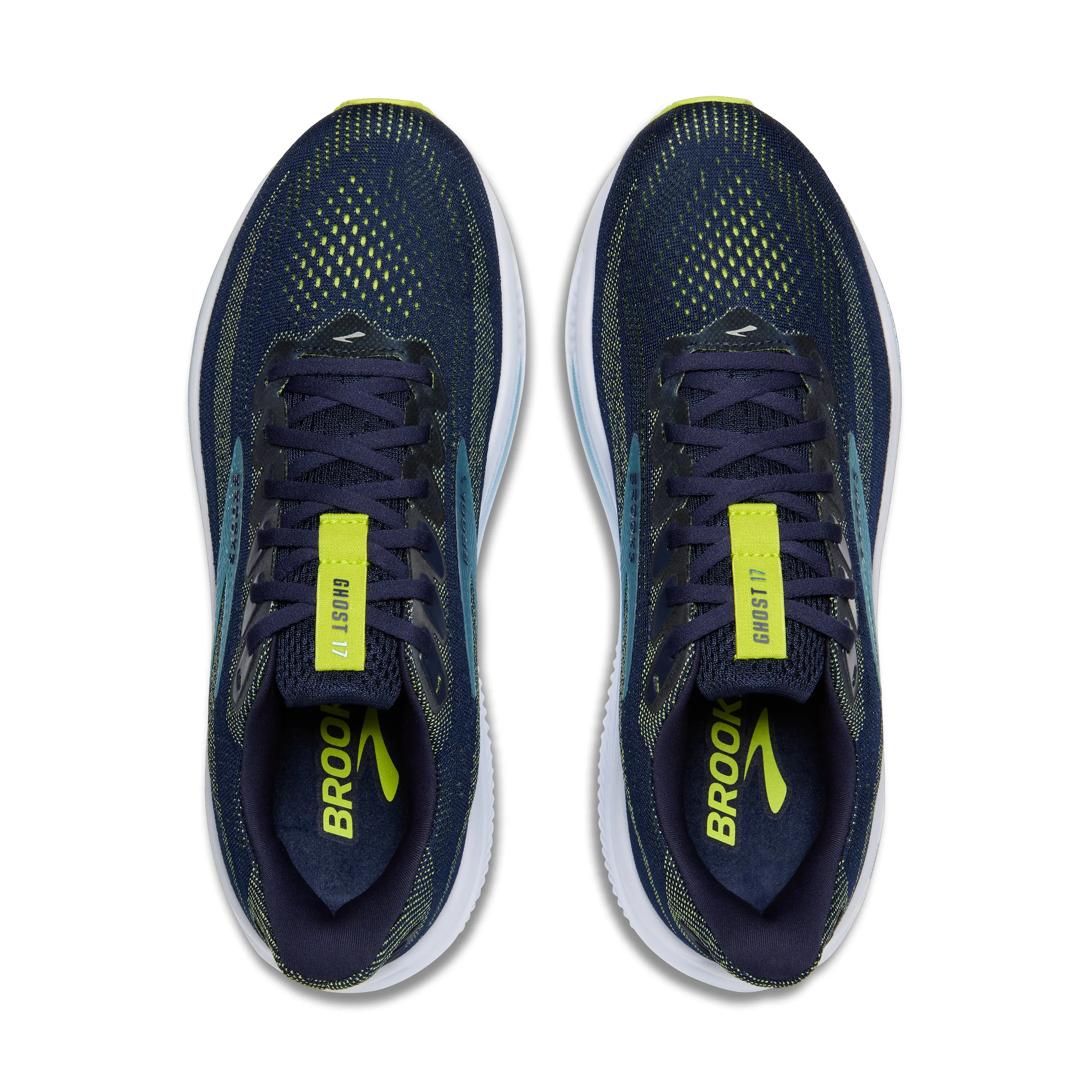 Brooks | Ghost 17 | Men's | Peacoat/Lime/Blue