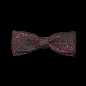 Burgundy Floral Bow Tie