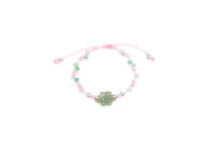 Burmese Jadeite 'Endless Luck' Children's Silk Bracelet