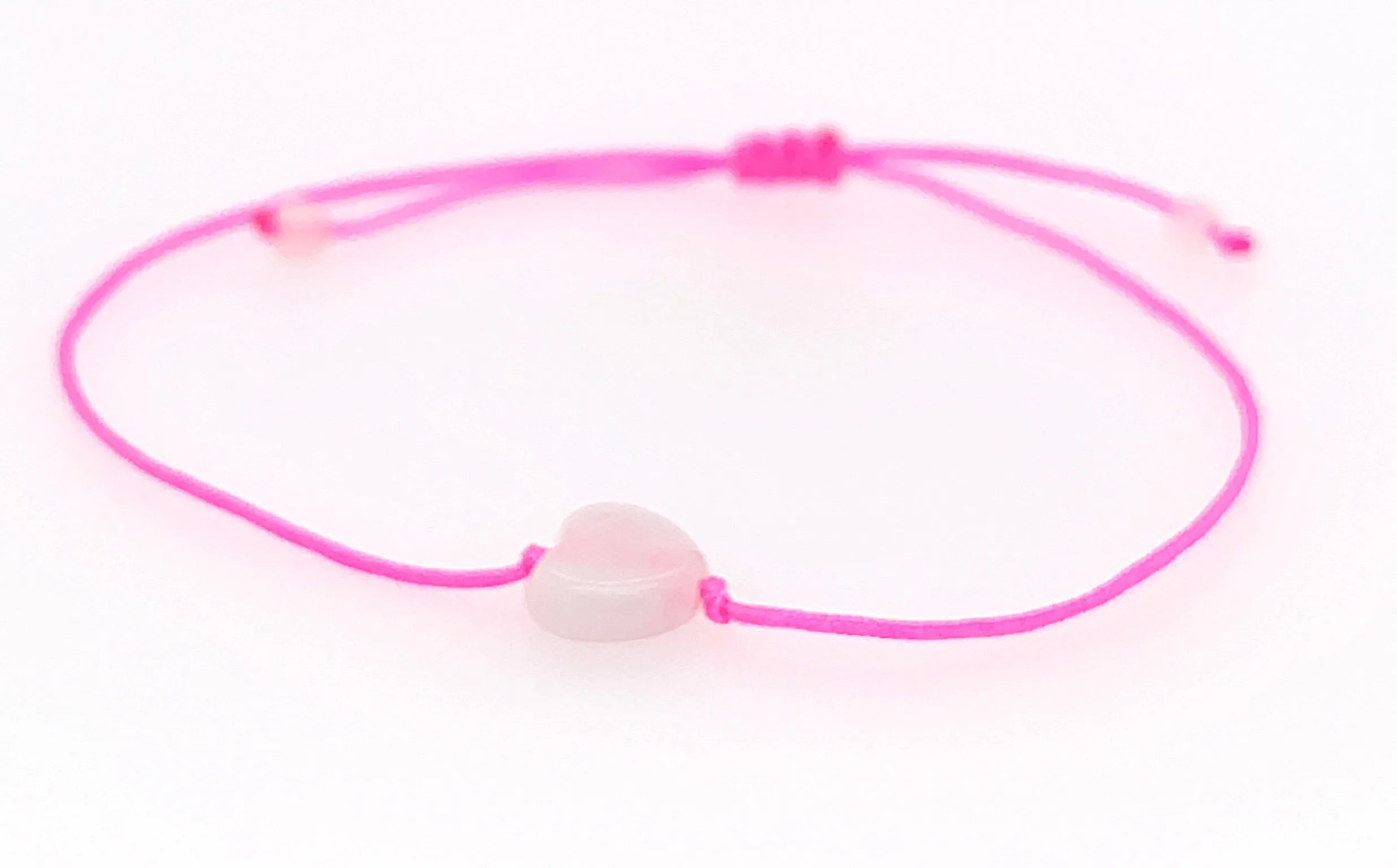 Burmese Jadeite Love Adjustable Silk Bracelet or Anklet