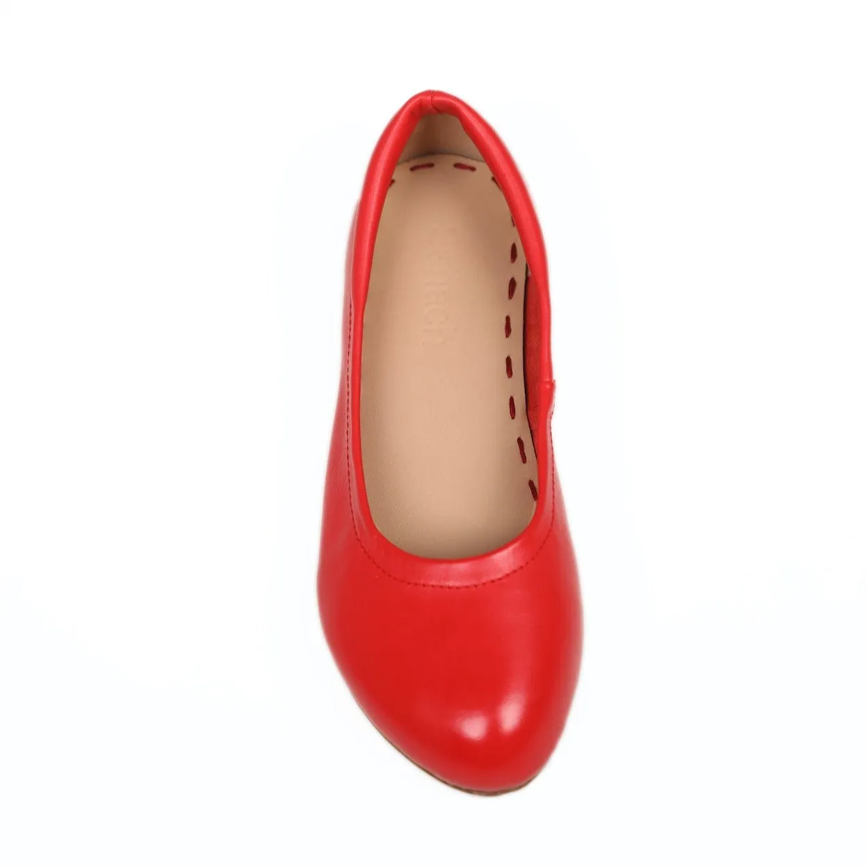 Cardinal Red Silken Glide Sahach Ballet Flats