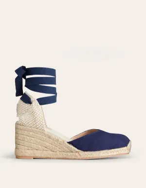 Cassie Espadrille Wedge-Navy