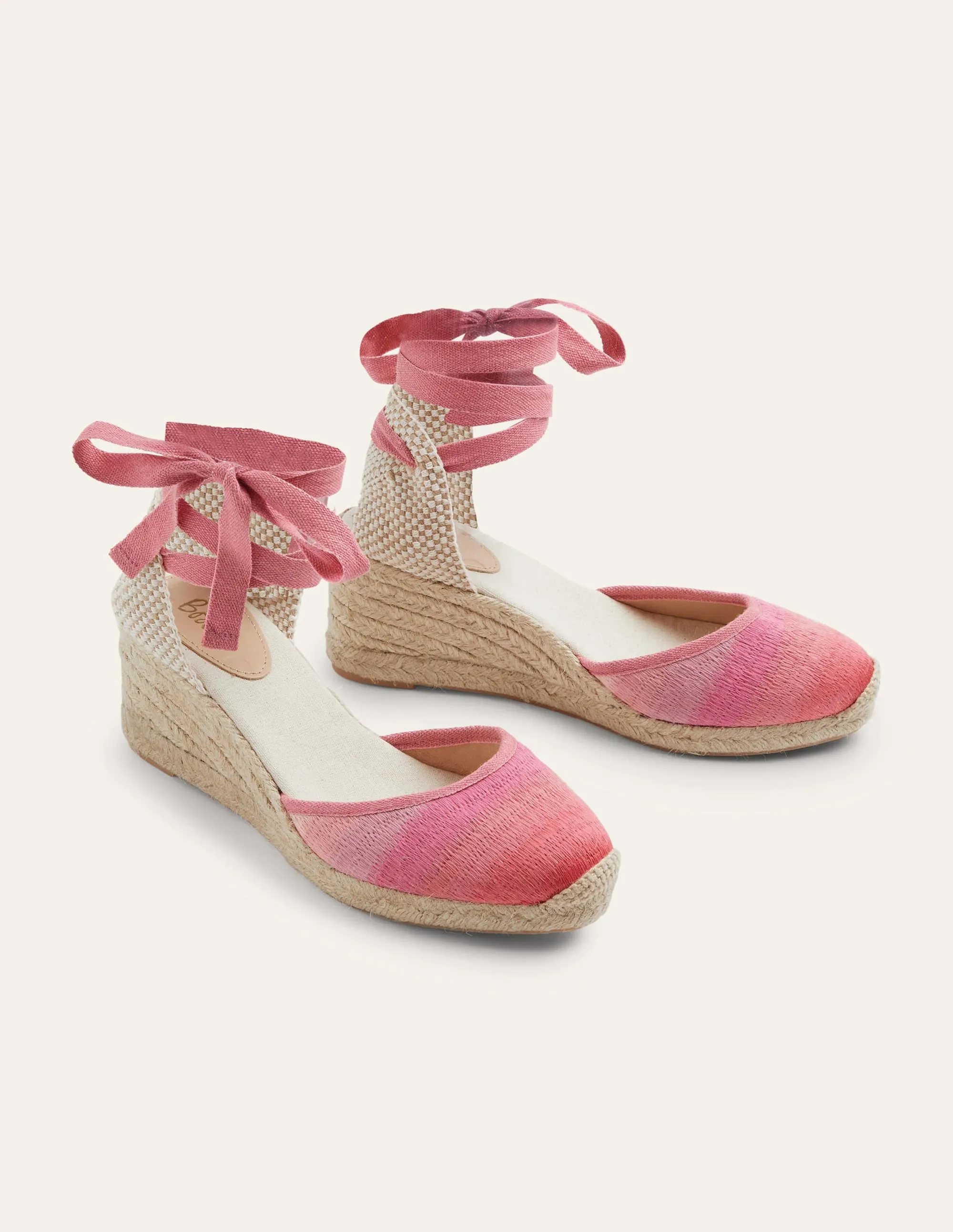 Cassie Espadrille Wedge-Wild Rose Ombre