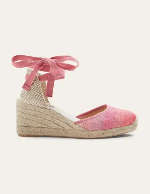 Cassie Espadrille Wedge-Wild Rose Ombre