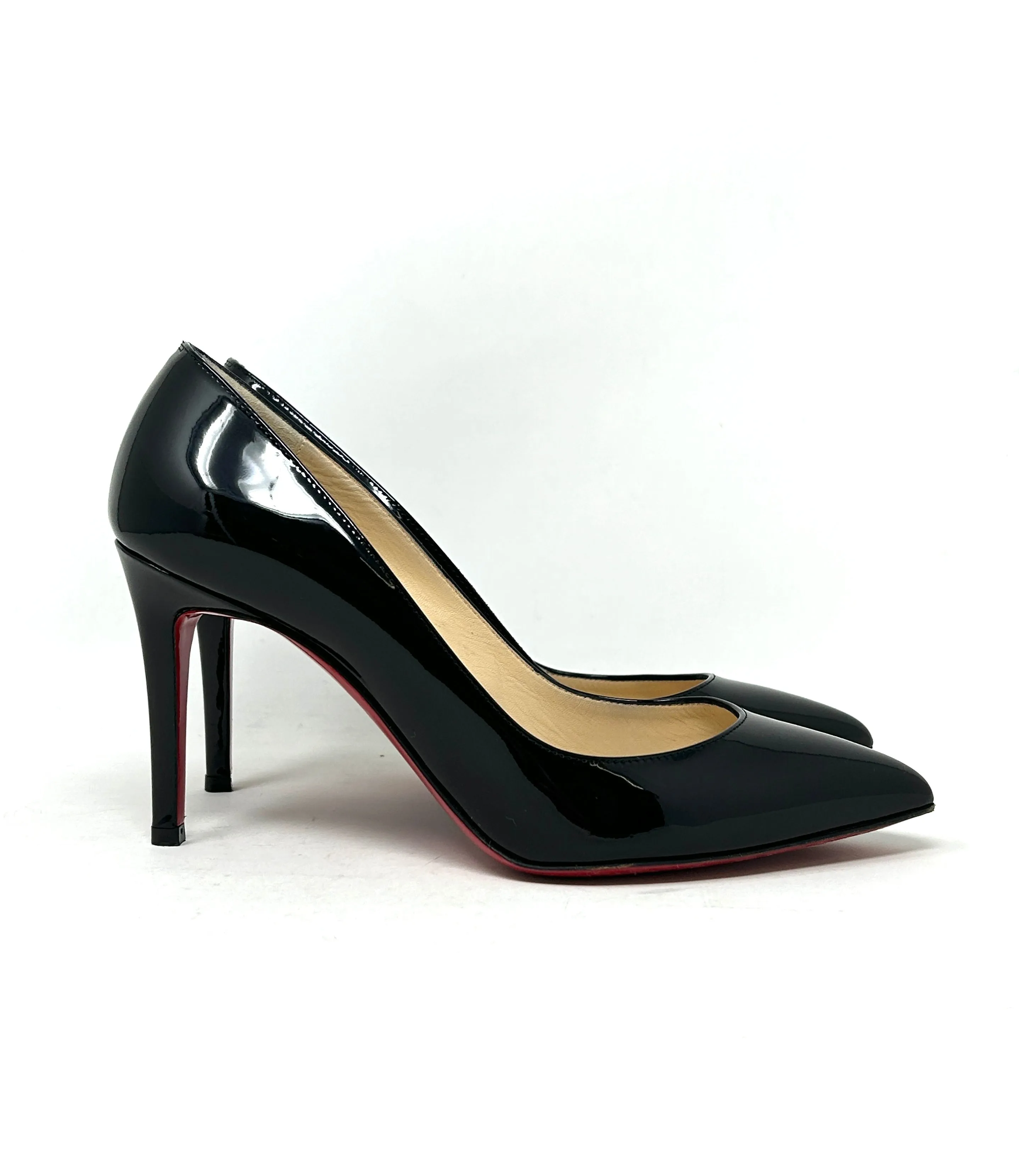 Christian Louboutin Pigalle 80 Black Patent Leather Pump Heels 36.5 UK 3.5