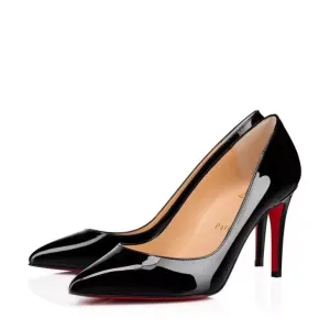 Christian Louboutin Pigalle 80 Black Patent Leather Pump Heels 36.5 UK 3.5