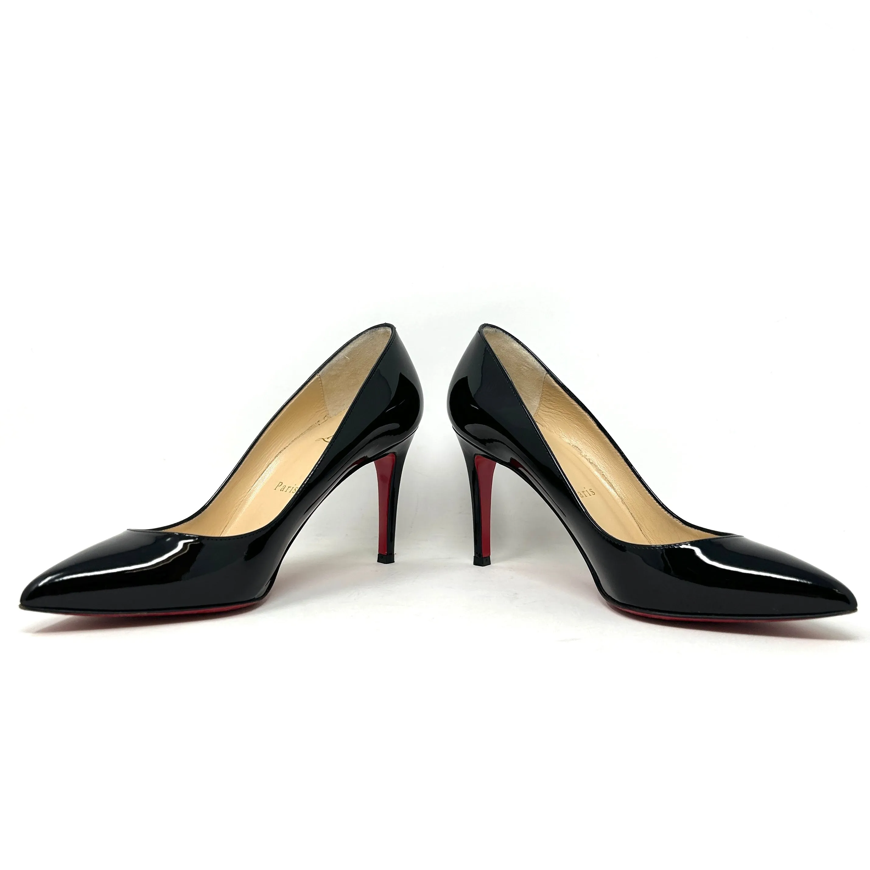 Christian Louboutin Pigalle 80 Black Patent Leather Pump Heels 36.5 UK 3.5