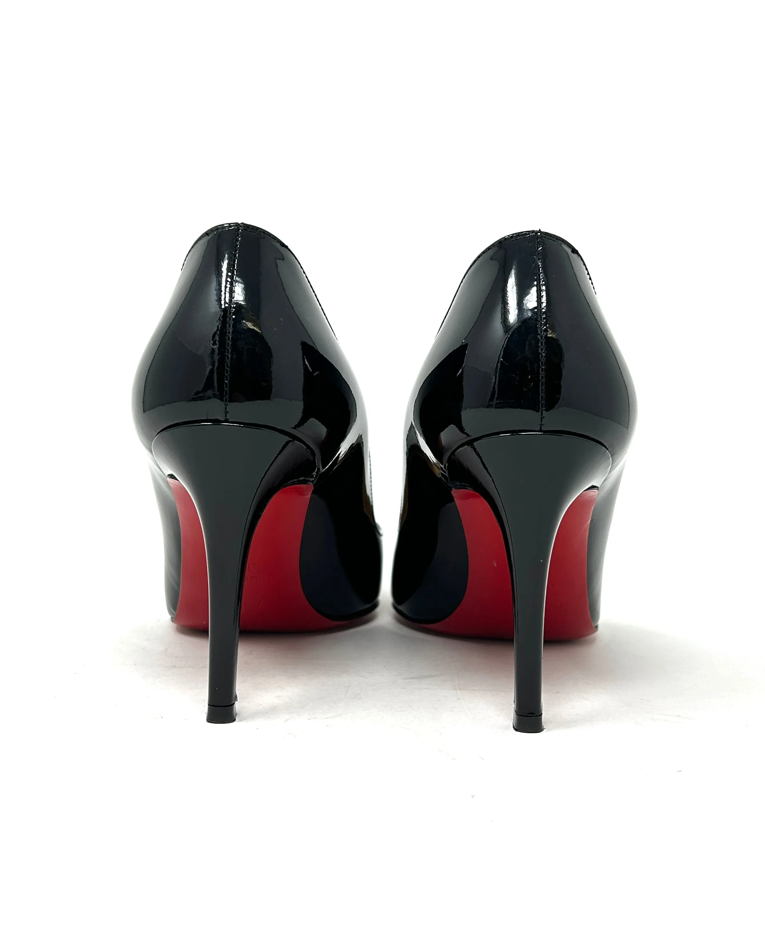 Christian Louboutin Pigalle 80 Black Patent Leather Pump Heels 36.5 UK 3.5