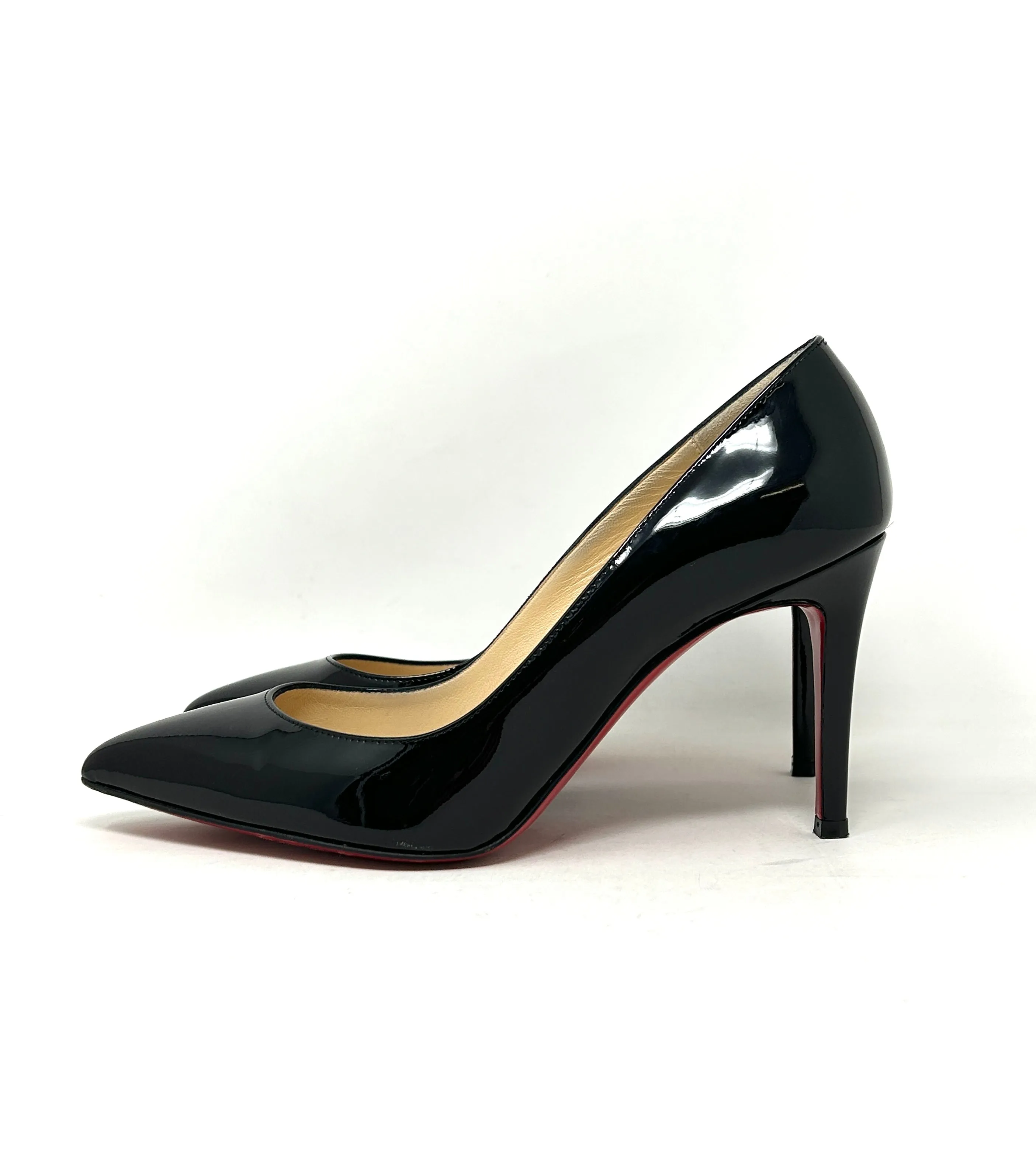 Christian Louboutin Pigalle 80 Black Patent Leather Pump Heels 36.5 UK 3.5