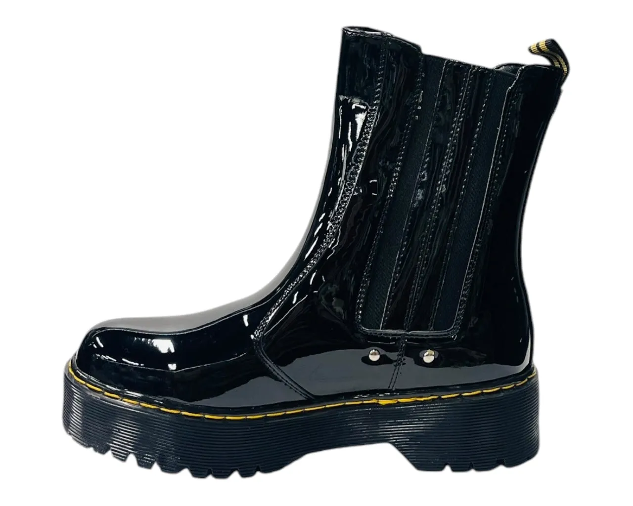 Chunky Sole Zip Chelsea Ankle Boots