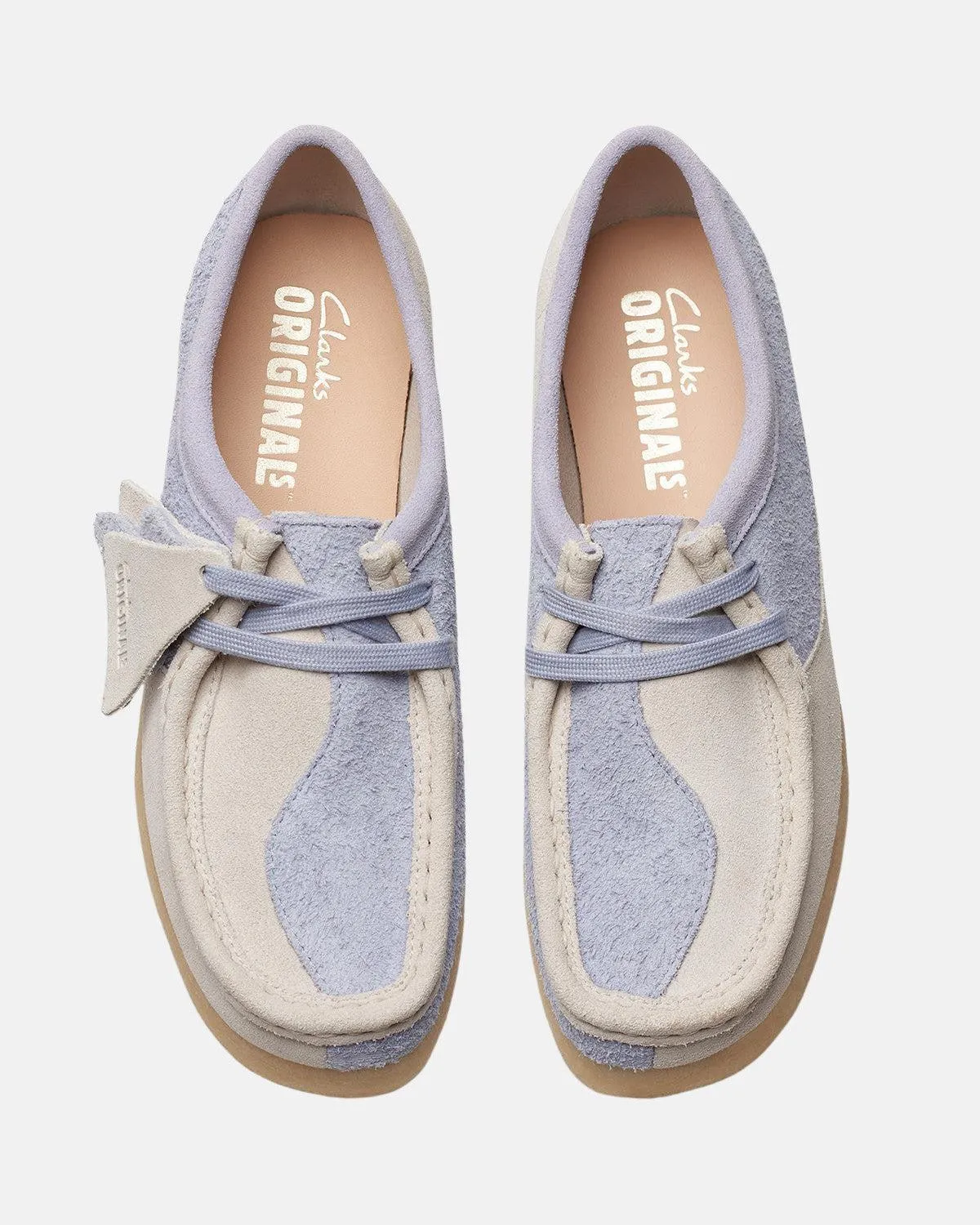 CLARKS ORIGINALS WOMENS WALLABEE SHOES CLOUD GREY COMBI